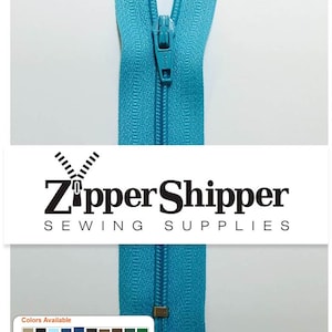 Nylon Coil Zipper, Zipper For Sewing, #3 Lightweight Closed-End, Many Colors, 7", 9", 12", 14", 16", 18", 20", 22", 24", or 36", 1 Piece
