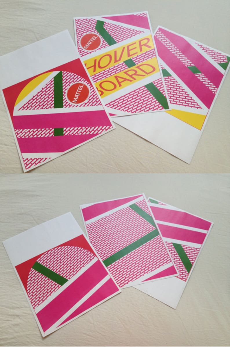 Back to the Future Hoverboard Stickers Etsy