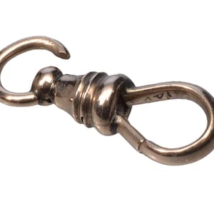 Victorian 14K Gold Dog Clip Clasp For Watch Chain 0375