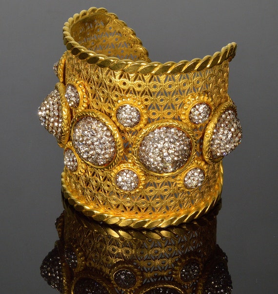Vintage Deanna Hamro Etruscan Revival Cuff Bracel… - image 3