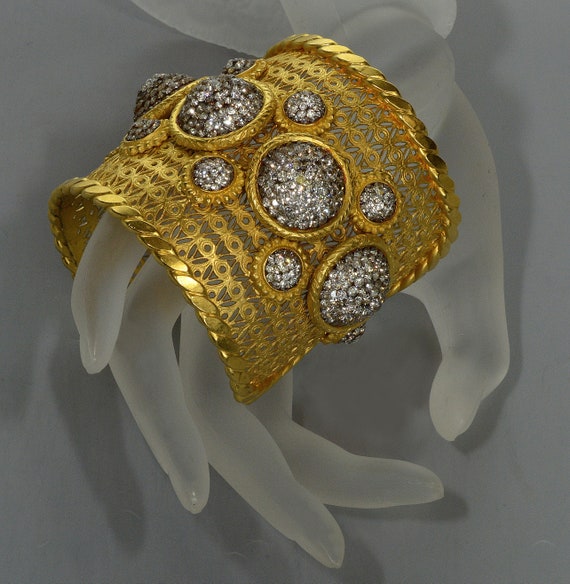 Vintage Deanna Hamro Etruscan Revival Cuff Bracele