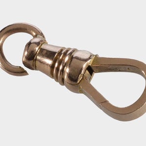 Victorian 14K Gold Dog Clip Clasp For Pocket Watch Albert Chain 0359
