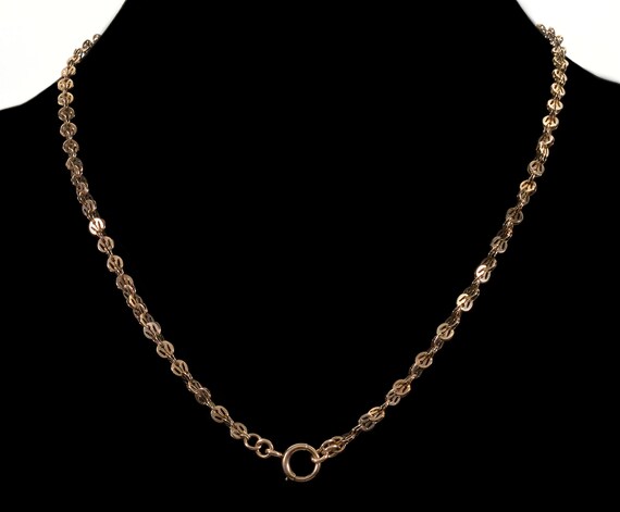 Antique Victorian 10K Gold Fancy Link Chain Neckl… - image 2