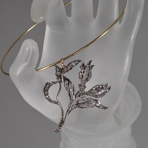 Antique Victorian French 18K Gold Diamonds Pendant C.1890