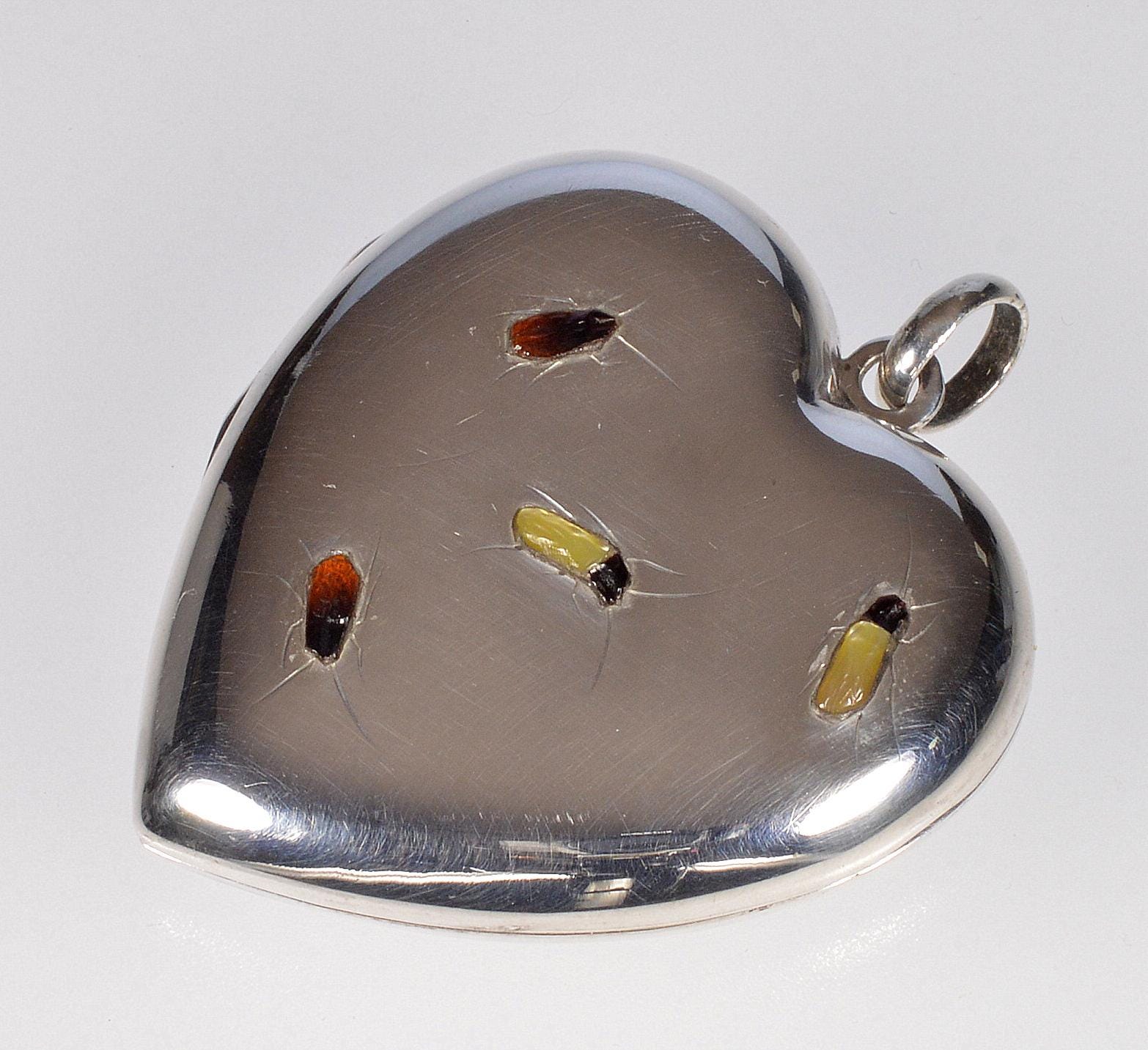 Sterling Japanese Shibayama Insect Inlay Pendant Locket - Etsy