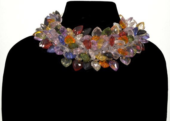 Valentino "V Night" Collection Lucite Hearts Colla