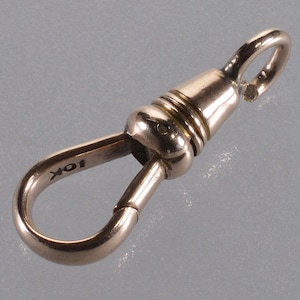Victorian 10K Gold Dog Clip Clasp For Pocket Watch Albert Chain 0341
