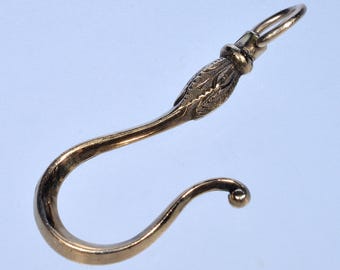 Antique Georgian 10K Gold Large Hook Clasp For Chain Necklace C.1820 003963