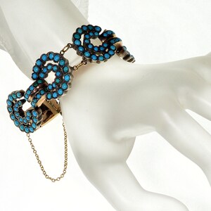 Antique Victorian Turquoise 9K Gold Bracelet C.1860