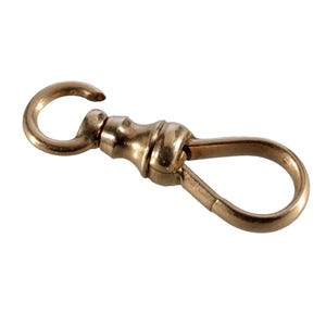 Victorian 10K Gold Large Dog Clip Clasp With Swivel For Albert Chain 0355