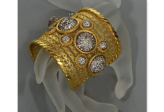 Vintage Deanna Hamro Etruscan Revival Cuff Bracel… - image 1