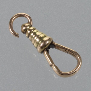 Victorian 10K Yellow Gold Dog Clip Clasp For Pocket Watch Albert Chain 0300