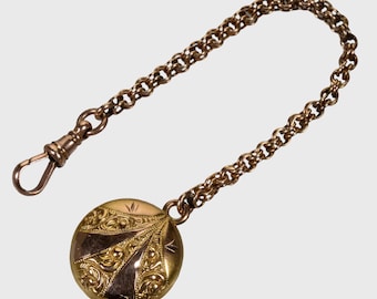 Antique Victorian 10K Gold Fancy Fob Pendant C.1890