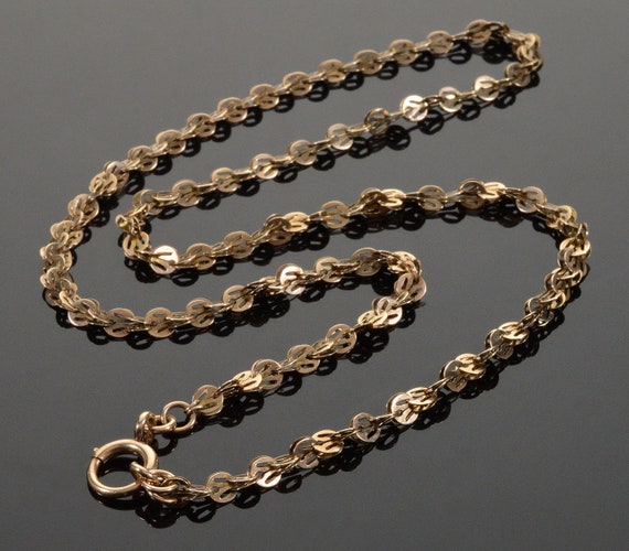 Antique Victorian 10K Gold Fancy Link Chain Neckl… - image 3