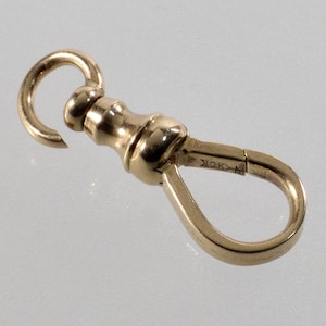 Victorian 10K Gold Dog Clip Clasp With Swivel For Albert Chain 0362