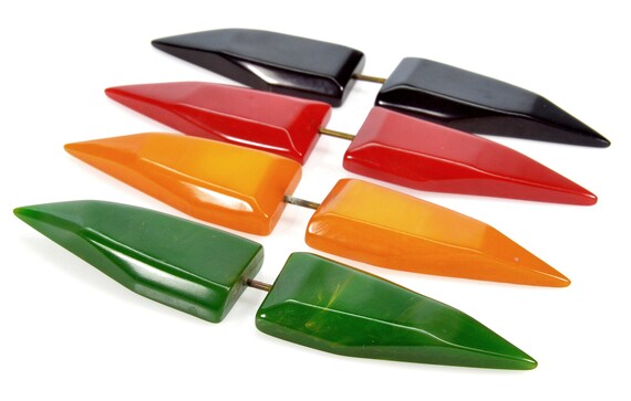 Vtg 30's Philadelphia Bakelite 4 Hat/Sweater Pin S