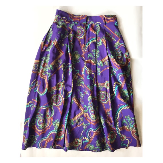 Vintage Jacques Vert skirt - pleated skirt - purp… - image 8