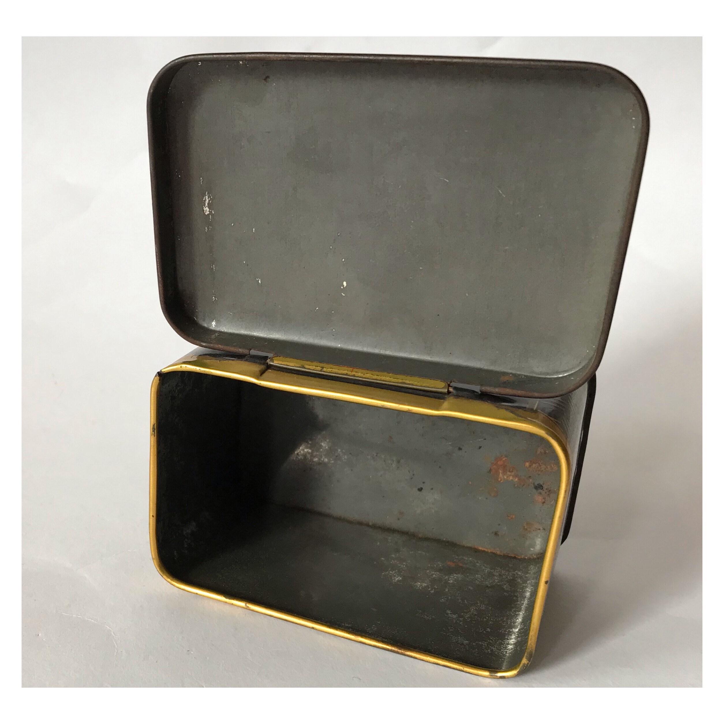 Vintage tin Art Deco tin metal tin storage tin floral Etsy