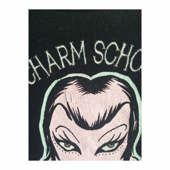 Charm school reject t shirt - leopard print top -… - image 4