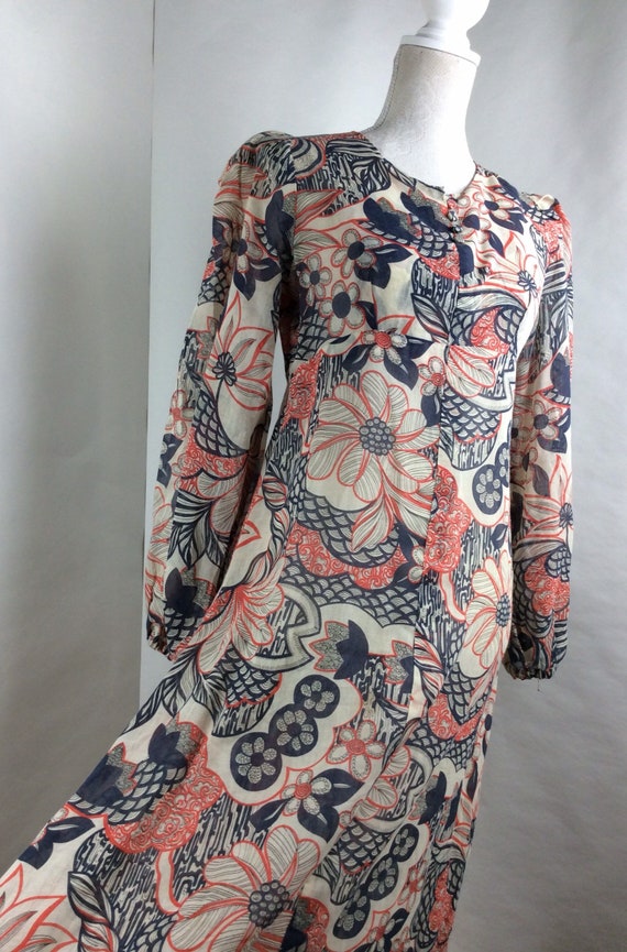 Floral dress - maxi dress - flower power - long sl