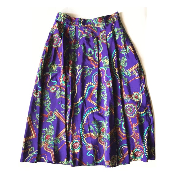 Vintage Jacques Vert skirt - pleated skirt - purp… - image 1
