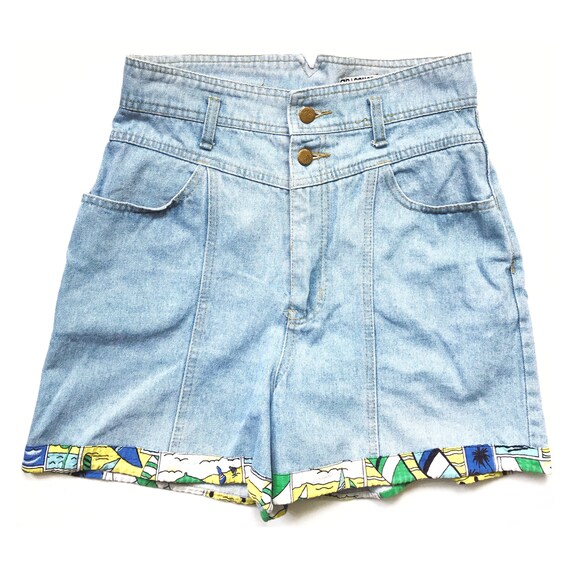 Vintage Grasshopper Jean shorts - denim shorts - 80s … - Gem