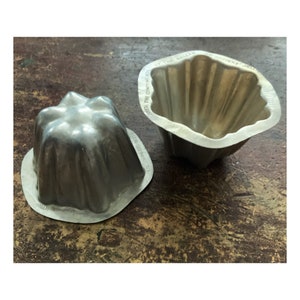 Vintage English jelly molds - aluminium moulds - blamange molds - pudding mould - cake mold - cottagecore - chivers jelly mould
