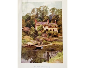 Vintage Cheshire Landscape Print - Cottagecore Wall Art