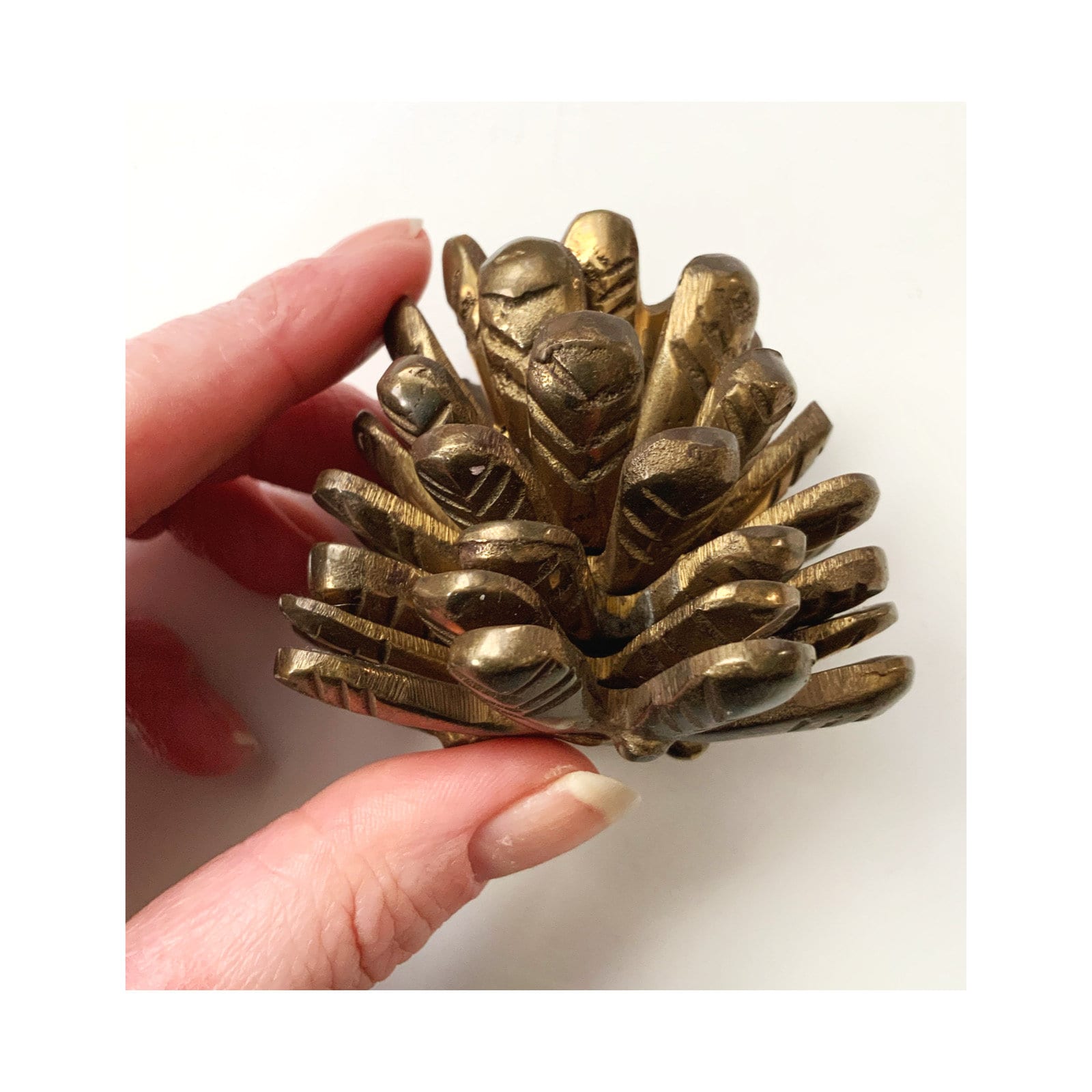 One Small Brass Pinecone Candlestick Candle Holder Vintage -  Canada