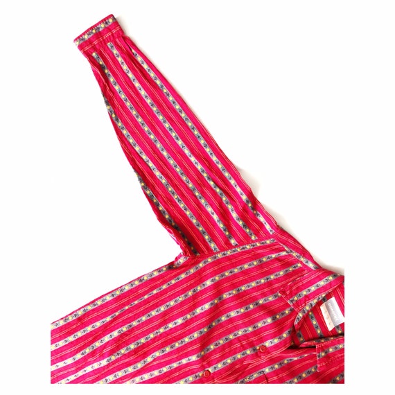 Vintage Dorothy Perkins blouse - red stripy shirt… - image 9