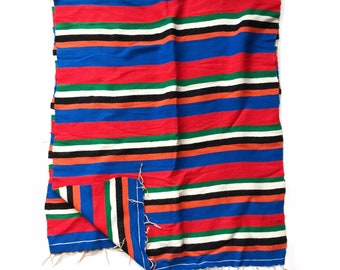 Brightly coloured throw - Southwest style blanket - stripy throw - woven blanket - Saltillo style throw - boho home - wall hanging