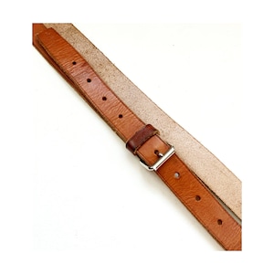 Vintage belt - brown leather belt - extra long leather belt - larp belt - steampunk - pirate belt - thin brown belt