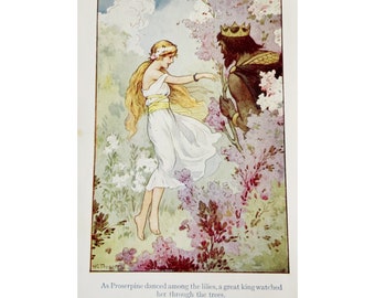 Vintage print - Proserpine print - wall art - Greek myth print - H G Theaker print - fairytale art - fantasy print
