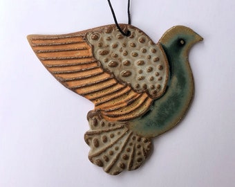 Dove Ornament Pottery Hand Made