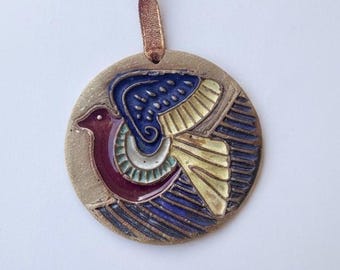 Adorno de paloma de cerámica hecho a mano