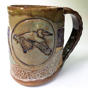 Pelican Pottery Ceramic Mug Handmade Artisan Coffee & Tea Cup – Perfect Gift for Nature and Bird Lovers