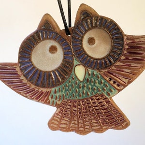 Owl Ornament Pottery Hand Made