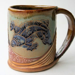 Platypus Pottery Mug Coffee Mug Hand Built Stoneware Microwave and Dishwasher Safe 12 oz