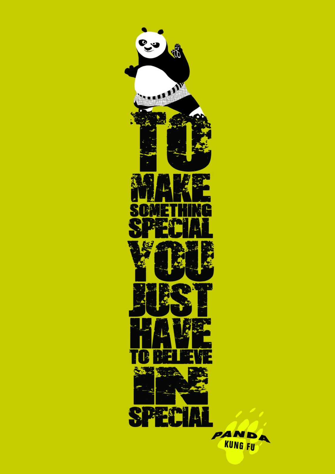Citation de KUNG FU PANDA Wall Art Print motivation Poster Etsy