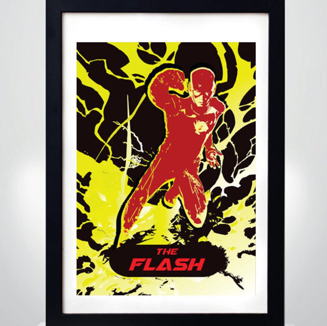 The FLASH Minimalist Print Superhero Poster Wall Art Art | Etsy