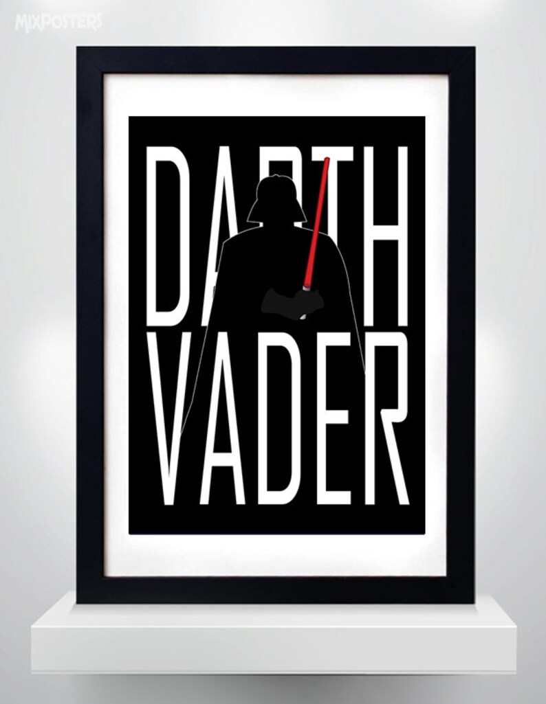 DARTH VADER Star Wars Wall Art Print Poster selectable Etsy