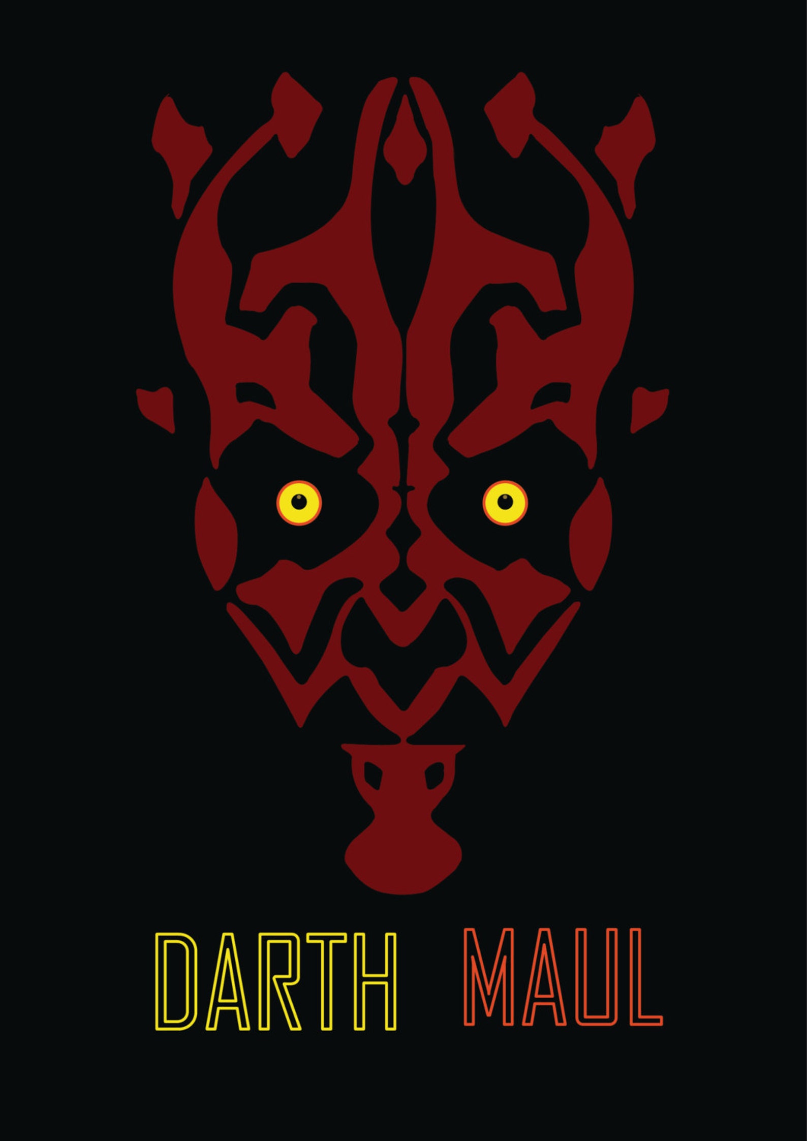 DARTH MAUL Star Wars Wall Art Print Poster selectable Size | Etsy