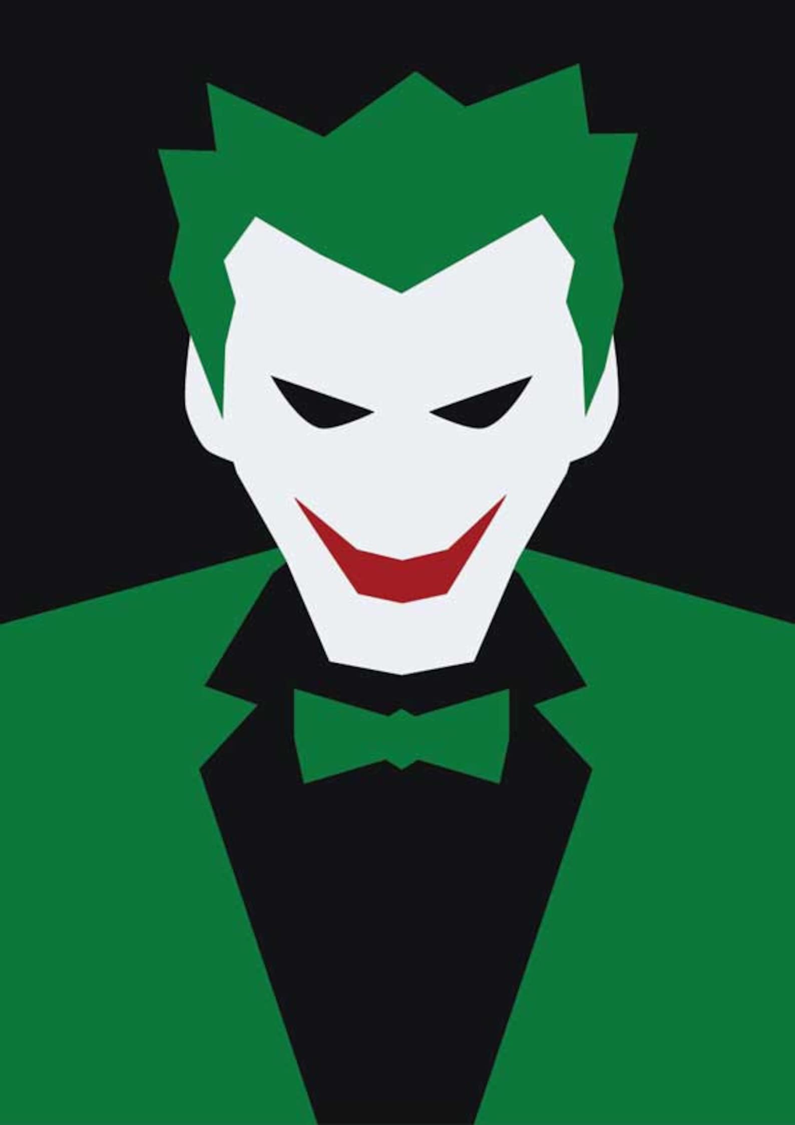 Batman & Joker Poster Minimalist Print Superhero Poster | Etsy