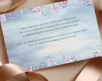 Scripture Cards for Grief, Comfort Bible Verses, Encouragement, Christian Sympathy (Digital Download)