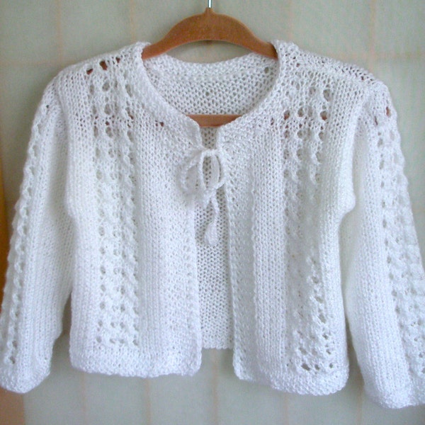 White cardigan,Christening sweater,Flower Girl, Baby Girl White Cardigan,Lace Sweater,Wedding