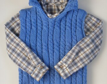 Blue Vest ,Hipster Children Clothes, Baby Boy Vest,Cable knit vest ,winter clothing,Holiday outfit