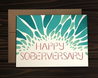 Happy Soberversary Card: Luxury Cream Card Stock, Sobriety Gift