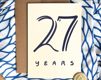 27 Year Sobriety Anniversary Card | AA Gift