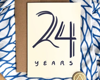 24 Years Sobriety Card | AA Anniversary Gift