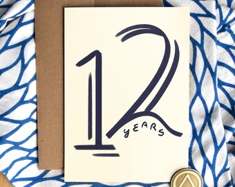 12 Years Sober Card | Luxury Card Stock | Twelve Years Sobriety Birthday Anniversary | Soberversary Gifts | AA Chip Gift for Men Women